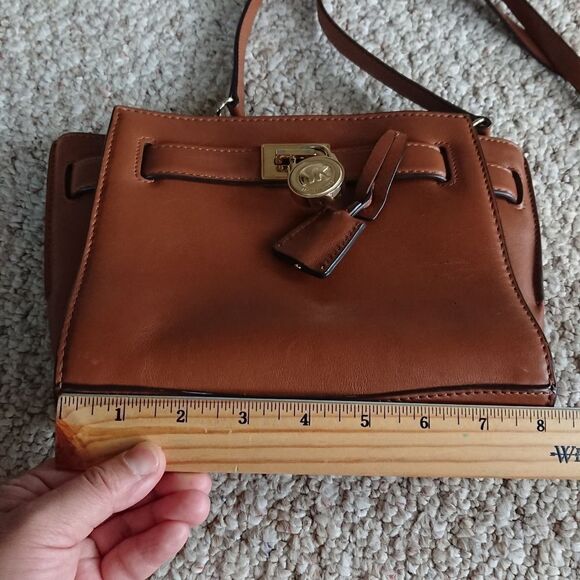 Michael Michael Kors Hamilton Traveler Leather Messenger brown Shoulder bag - Picture 3 of 16